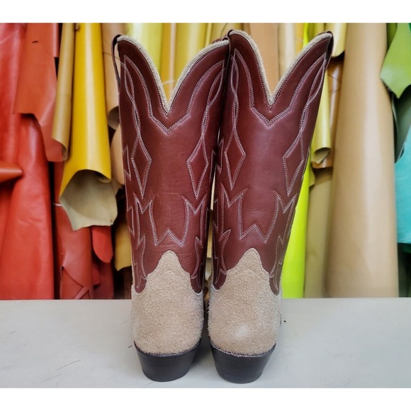 Kimmel Boot Co. Custom Shop Roughout & Calfskin Cowboy Boots US Women's 7.5-8 B - Picture 6 of 12